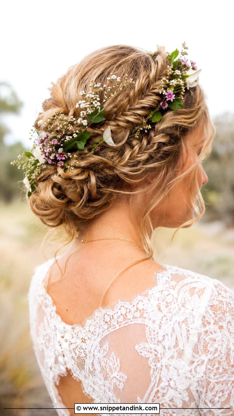 Boho Braided Updo - Snippet and Ink - 30 Wedding Updo Hairstyles