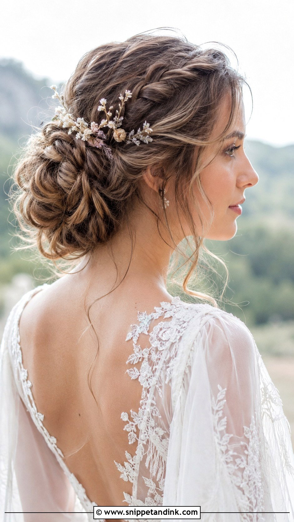 Boho Braided Updo - Snippet and Ink - 20 Bridal Long Hairstyles