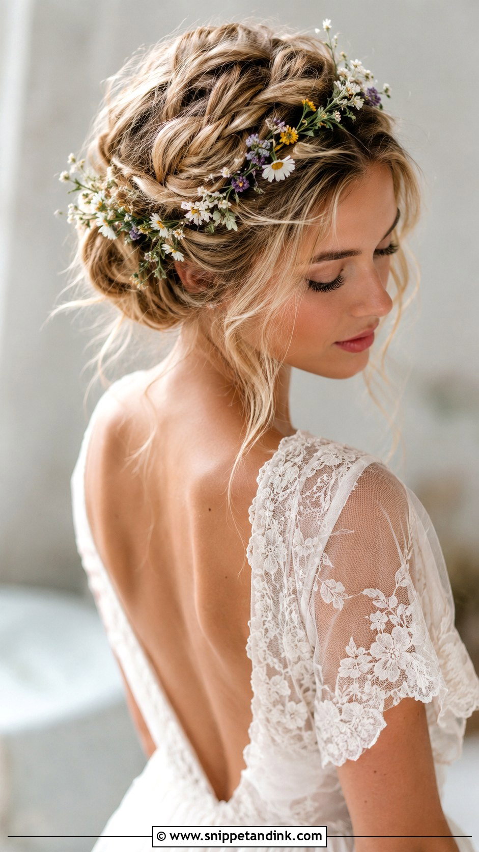Boho Braided Updo - Snippet and Ink - 20 Bridal Updo with Braid Ideas