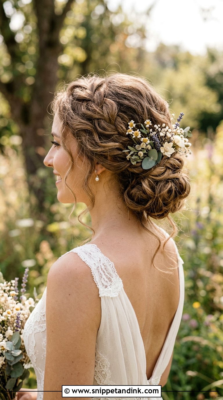 Boho Braided Updo - Snippet and Ink - 20 Bride Hair Up Ideas