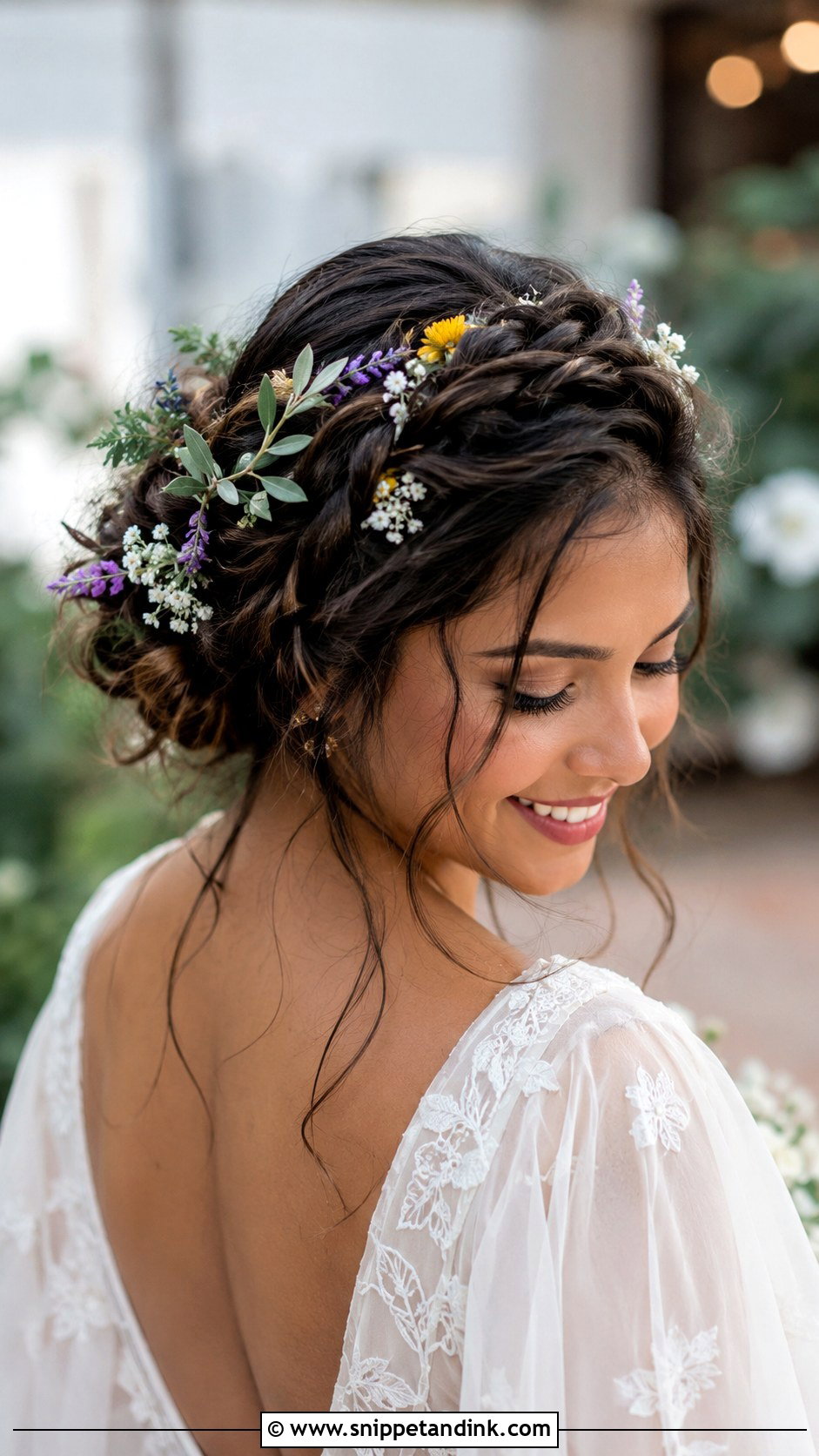 Boho Braided Updo Wedding Hairstyle - Snippet and Ink - 30 Updo Hairstyles for Wedding