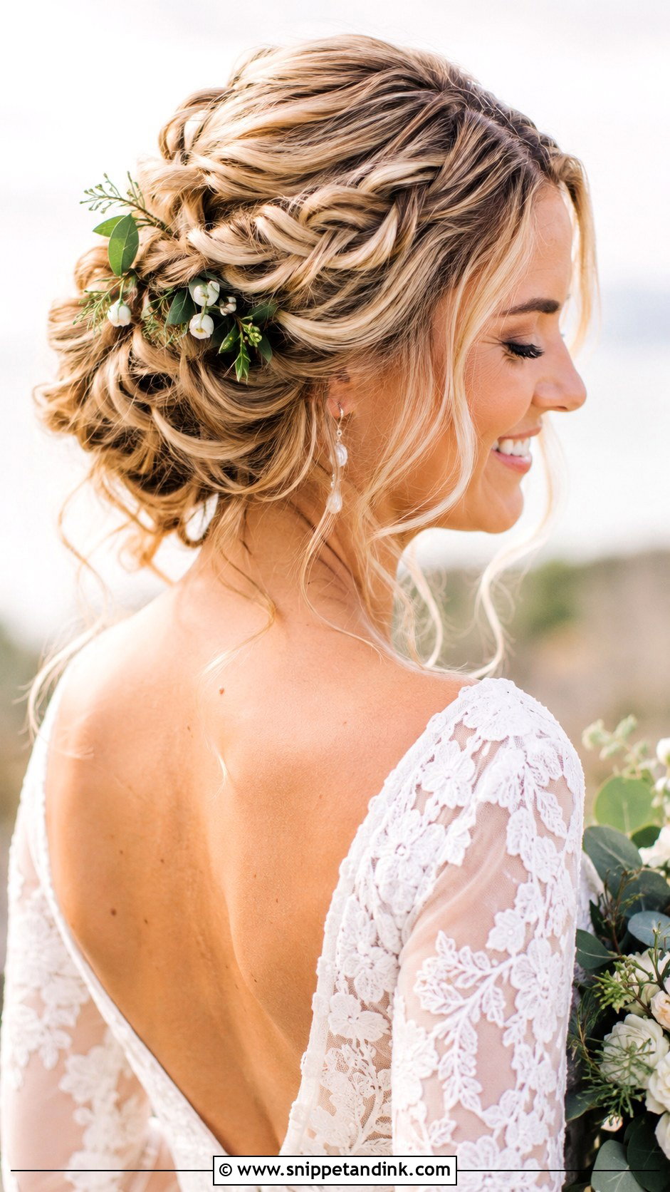 Boho Braided Updo Wedding Hairstyle - Snippet and Ink - 35 Wedding Hairstyles
