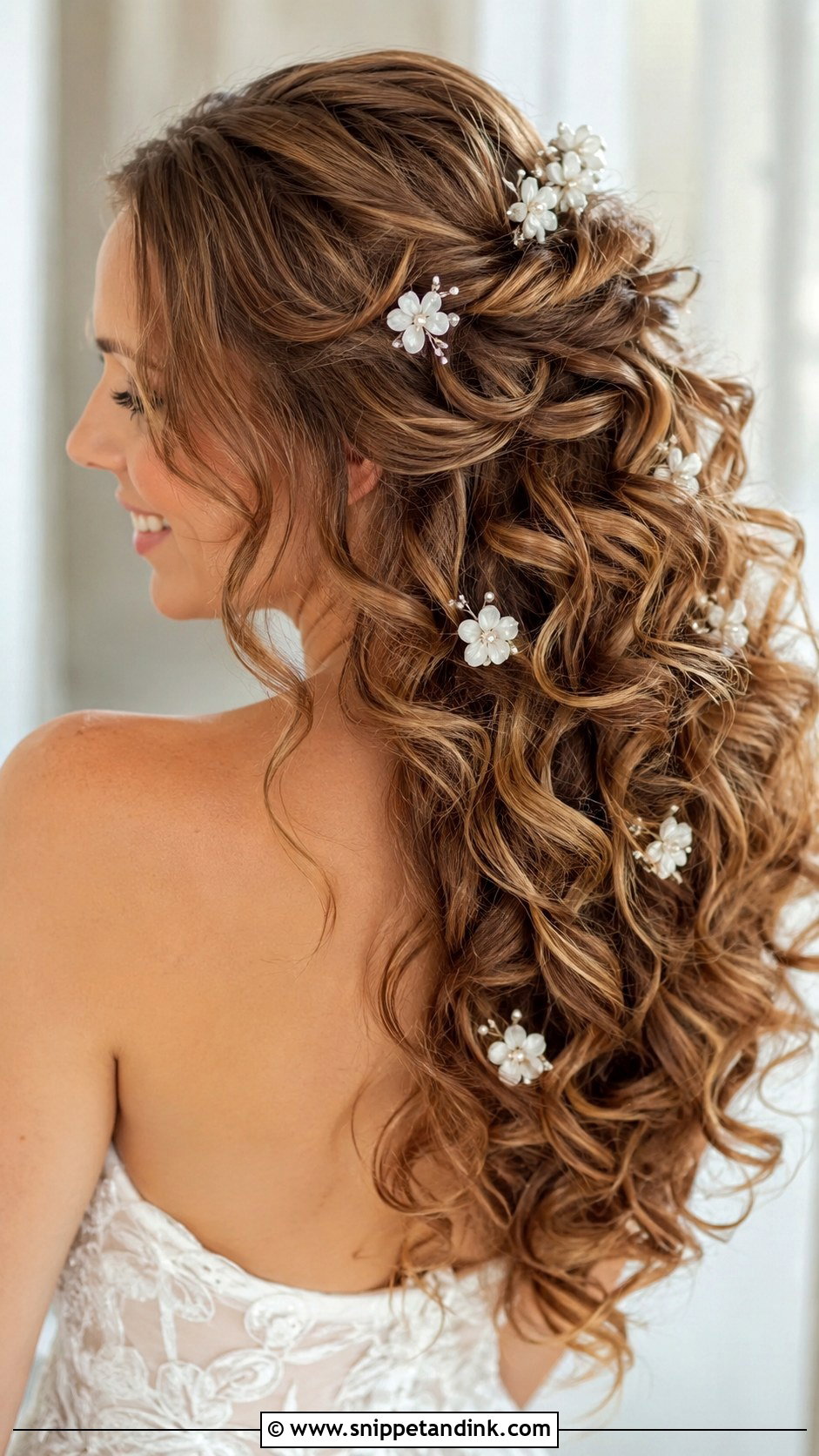 Boho Braided Updo With Mixed Blooms - Snippet and Ink - 25 Wedding Hairstyles with Flowers