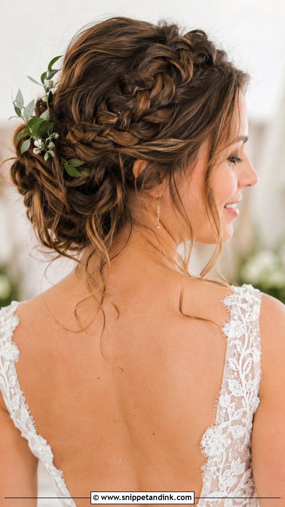 Boho Braided Updo With Tendrils - Snippet and Ink - 25 Long Wedding Hair Ideas