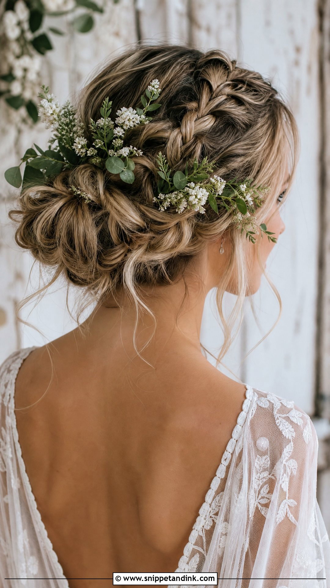 Boho Braided Updo for Brides - Snippet and Ink - 20 Updo Wedding Hairstyles for Bride