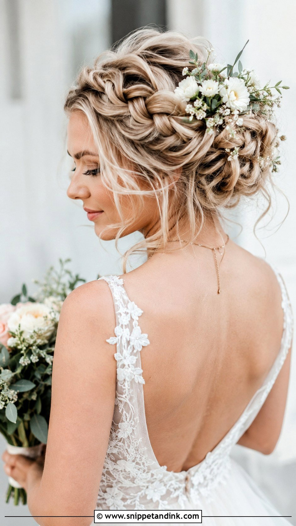 Boho Braided Updo for Brides - Snippet and Ink - 30 Bride Updo Hairstyles