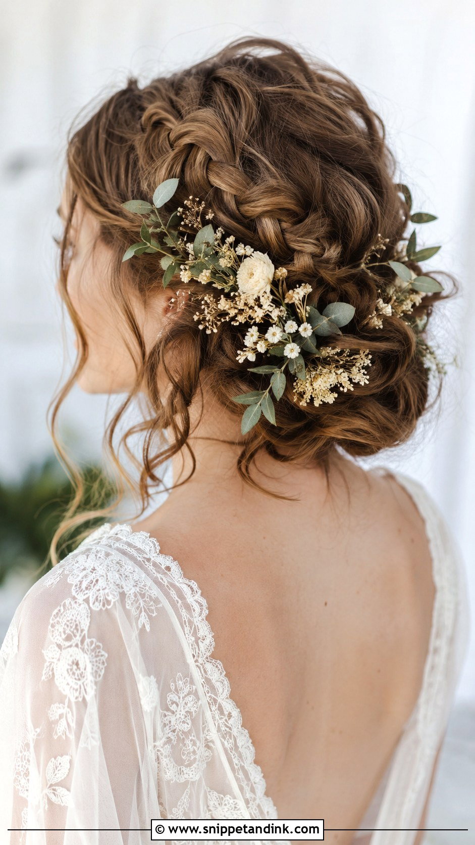Boho Braided Updo for Medium Hair - Snippet and Ink - 30 Wedding Updos for Medium Hair