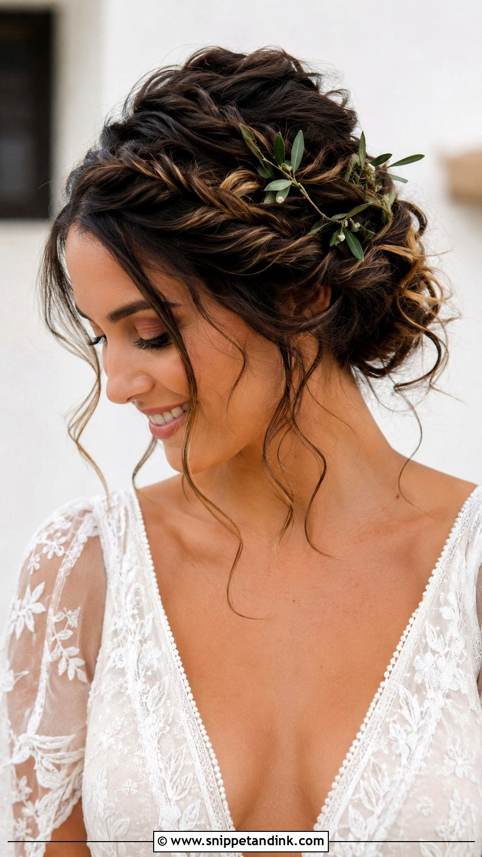 Boho Braided Updo for Weddings - Snippet and Ink - 20 Medium Length Hair Styles Wedding