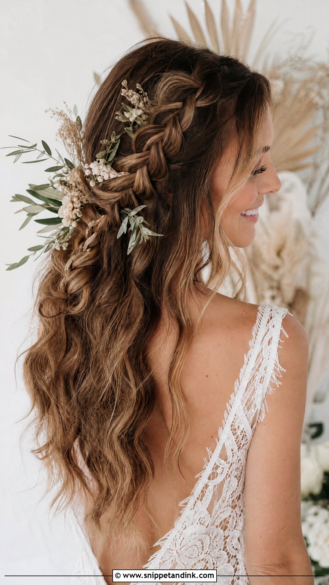 Boho Braided Wedding Hairstyle - Snippet and Ink - 20 Wedding Hair Braids