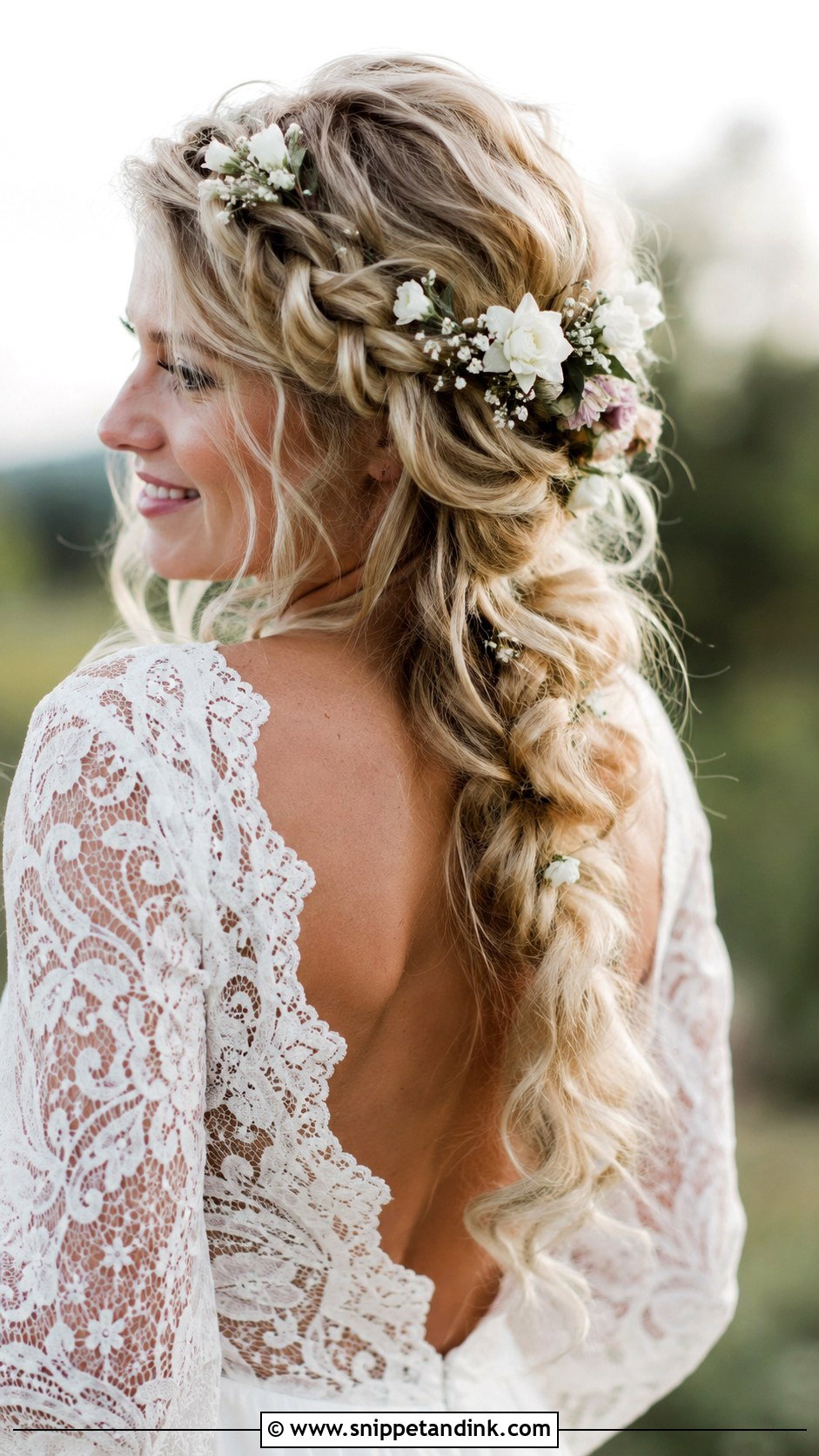 Boho Braided Wedding Hairstyle - Snippet and Ink - 20 Bride Hair Styles 2024