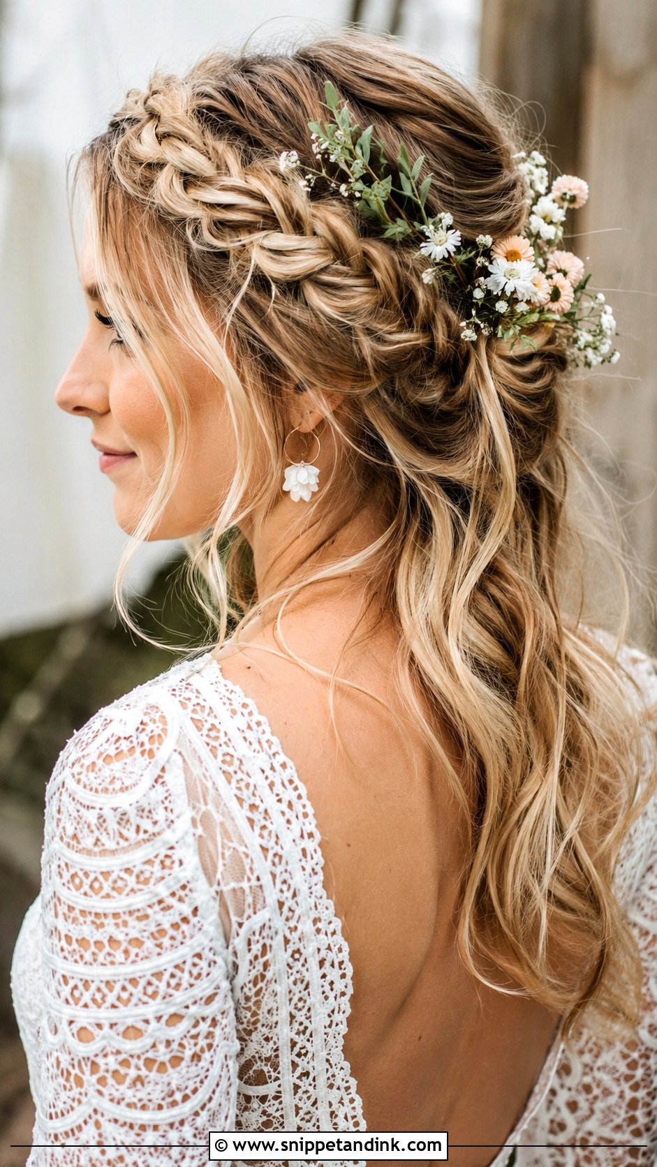 Boho Braided Wedding Hairstyle - Snippet and Ink - 25 Hairstyle for Women Wedding Ideas