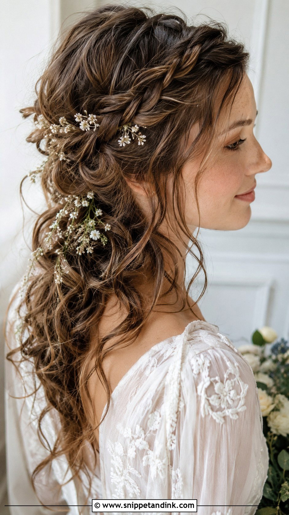 Boho Braided Wedding Hairstyle - Snippet and Ink - 20 Casual Wedding Hairstyles