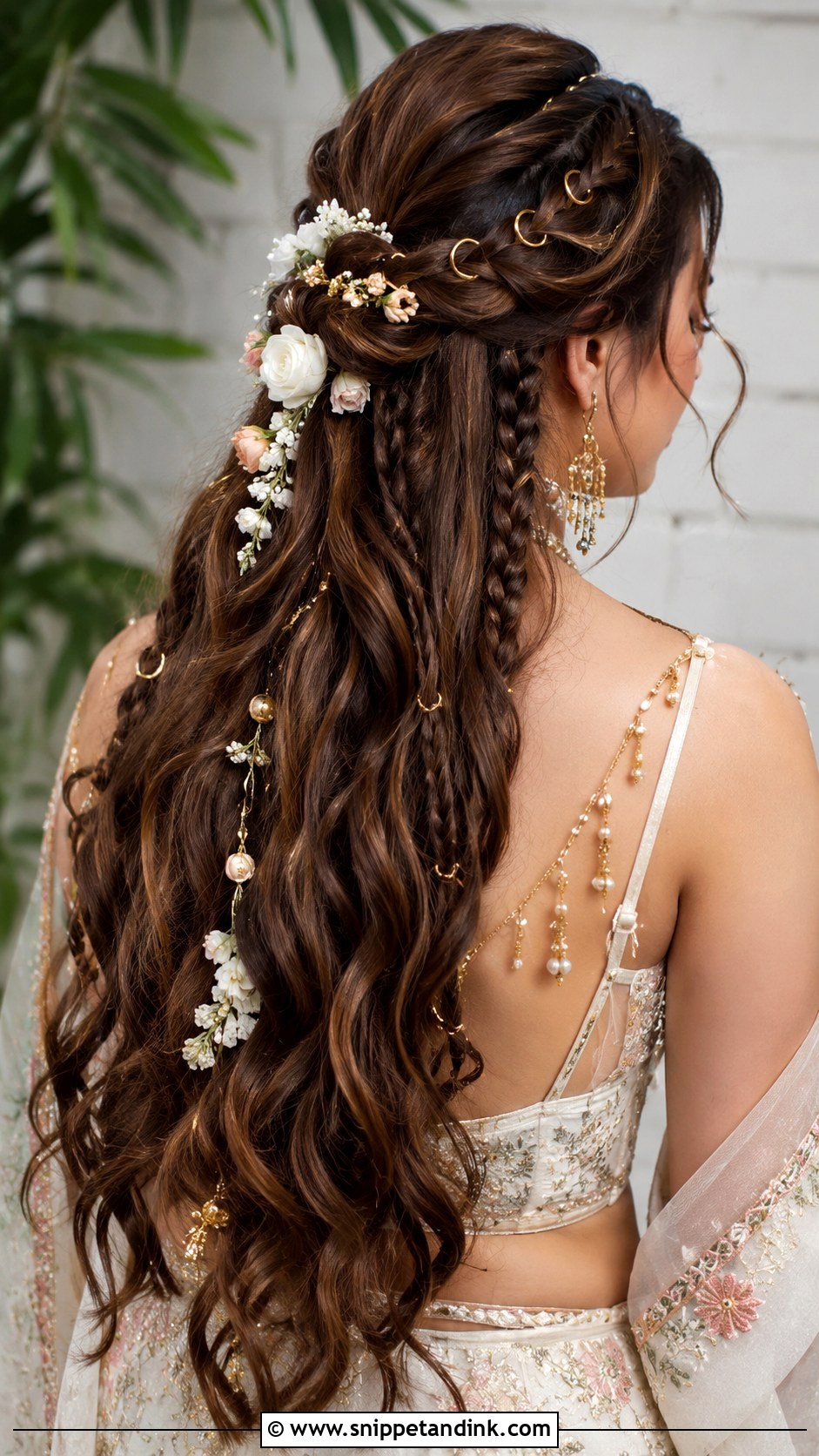 Boho Braided Wedding Hairstyle - Snippet and Ink - 20 Indian Braided Wedding Hairstyles