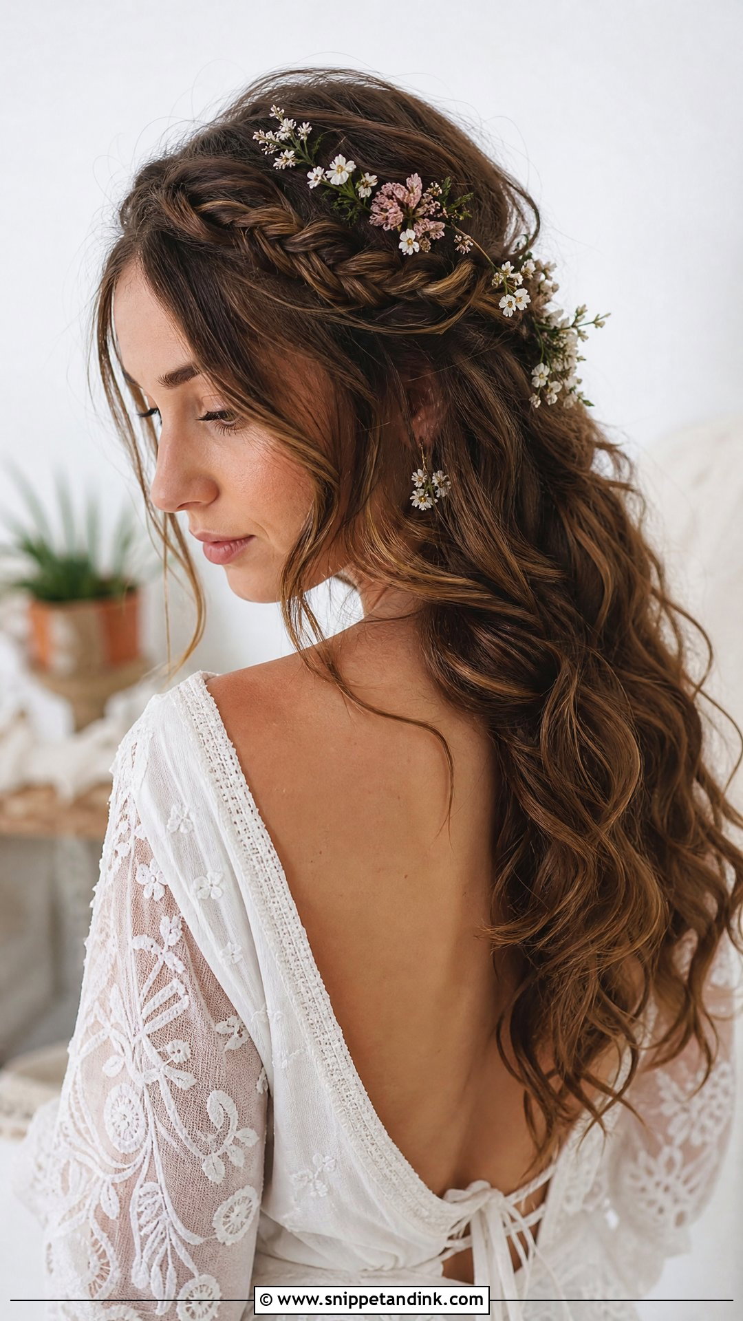 Boho Braided Wedding Hairstyle - Snippet and Ink - 20 Wedding Day Hair for Bride Ideas