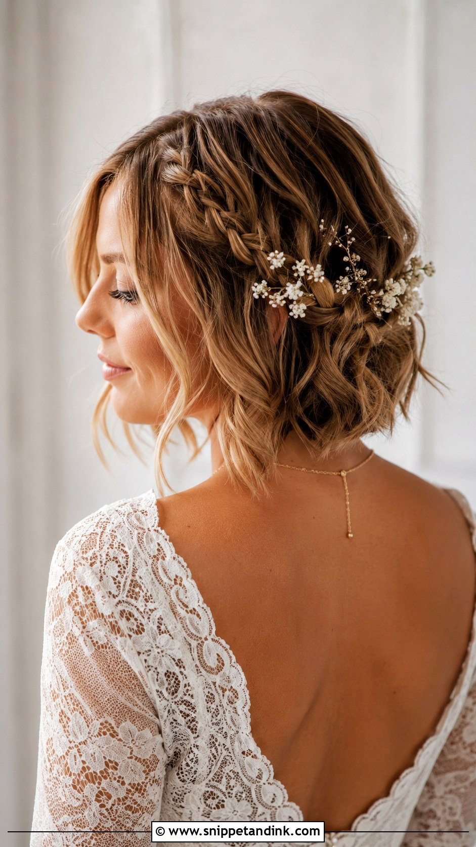 Boho Braided Wedding Hairstyle for Short Hair - Snippet and Ink - 20 Wedding Hairstyle Short Hair Ideas