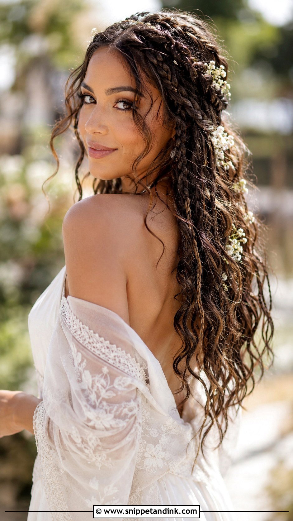 Boho Braids With Loose Curls - Snippet and Ink - 30 Wedding Guest Hairstyles