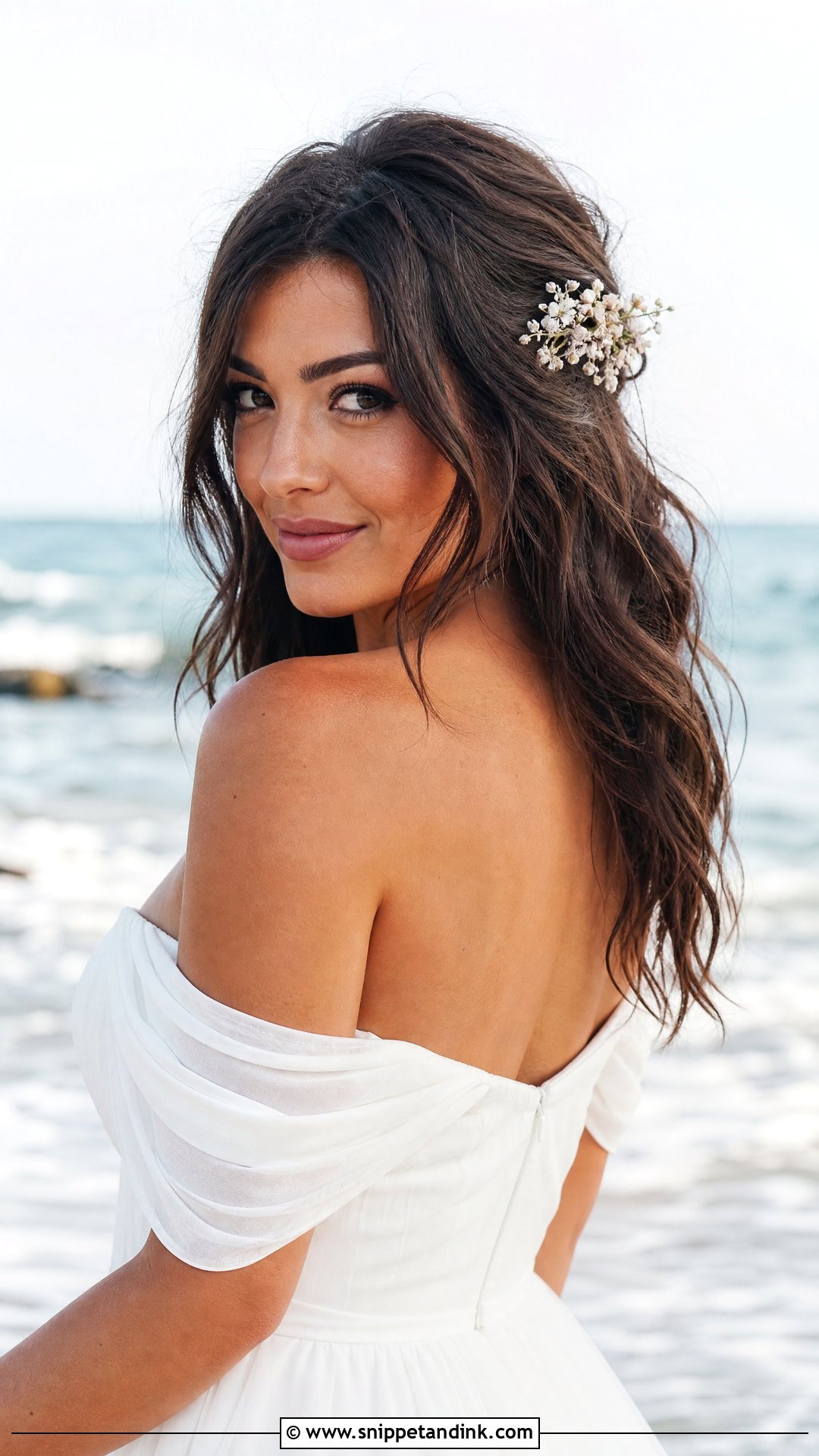Boho Bridal Beach Waves - Snippet and Ink - 15 Boho Bridal Hair Down Ideas