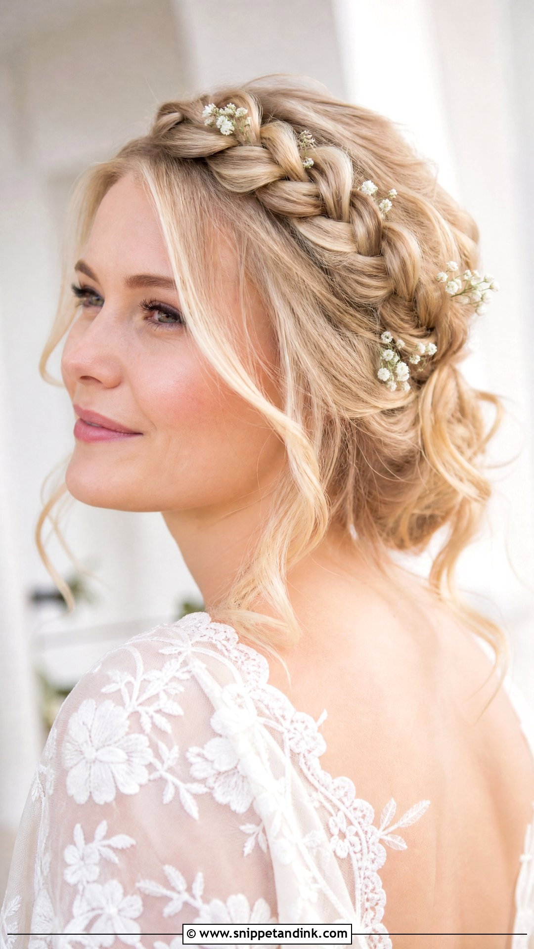 Boho Bridal Crown Braid - Snippet and Ink - 15 Boho Bridal Hairstyles