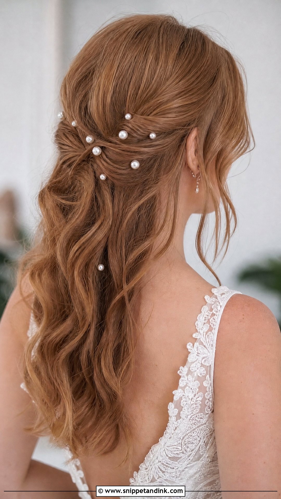 Boho Bridal Hair With Pearl Pins - Snippet and Ink - 15 Boho Bridal Hairstyles