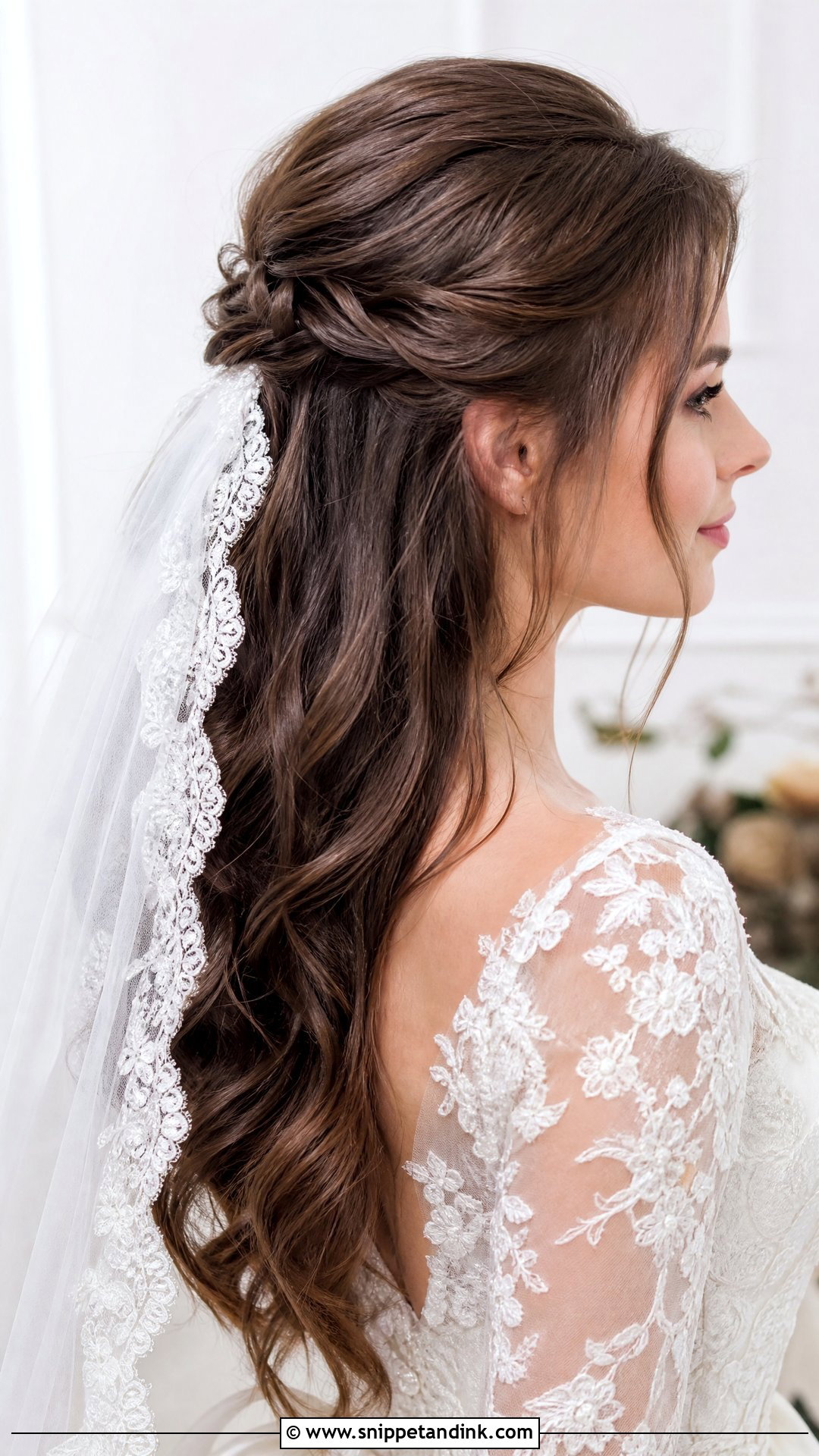 Boho Bridal Hair With Veil - Snippet and Ink - 15 Boho Bridal Hairstyles