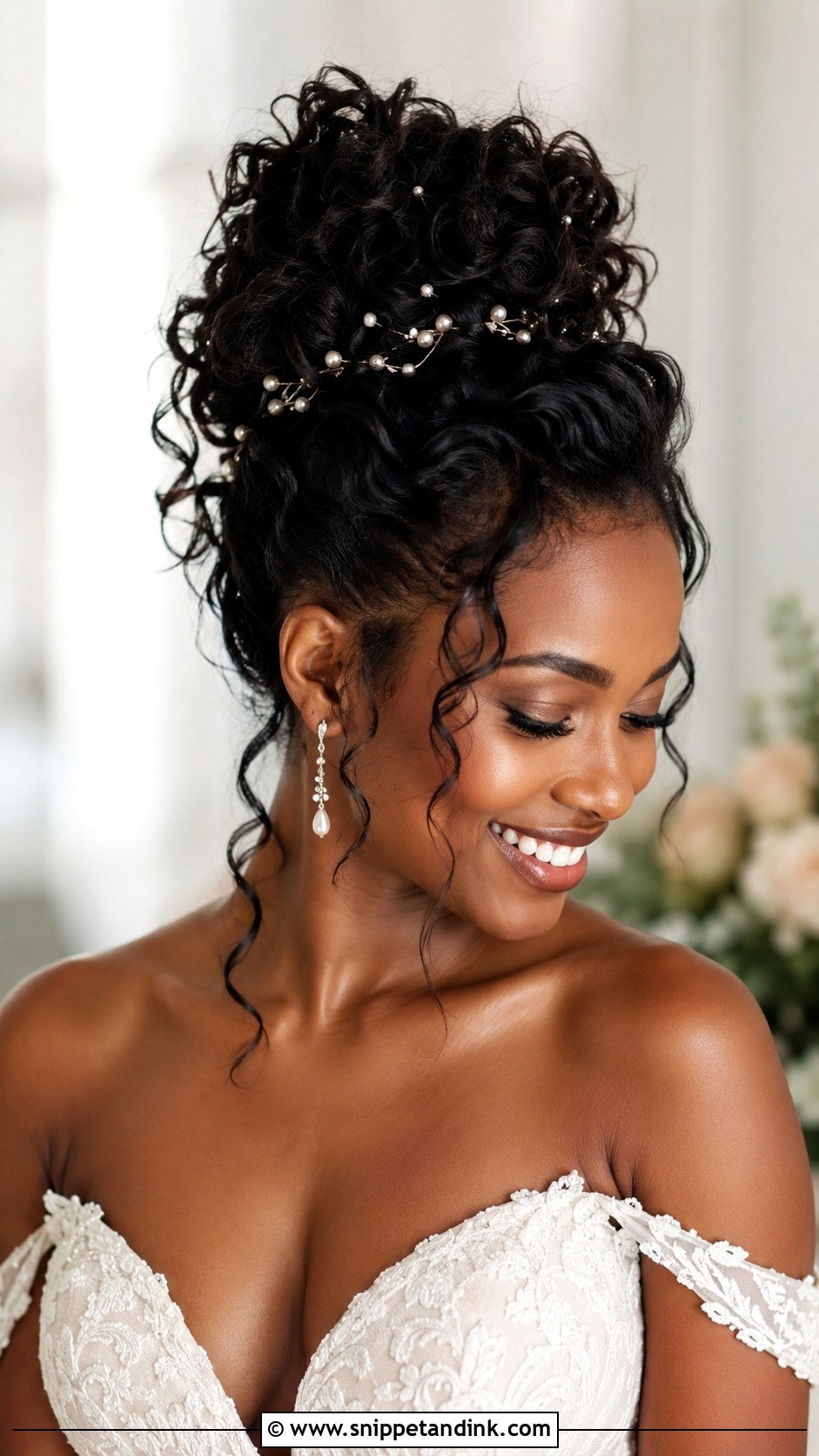 Boho Bridal High Bun - Snippet and Ink - 20 Boho Bridal Hair Updo Ideas