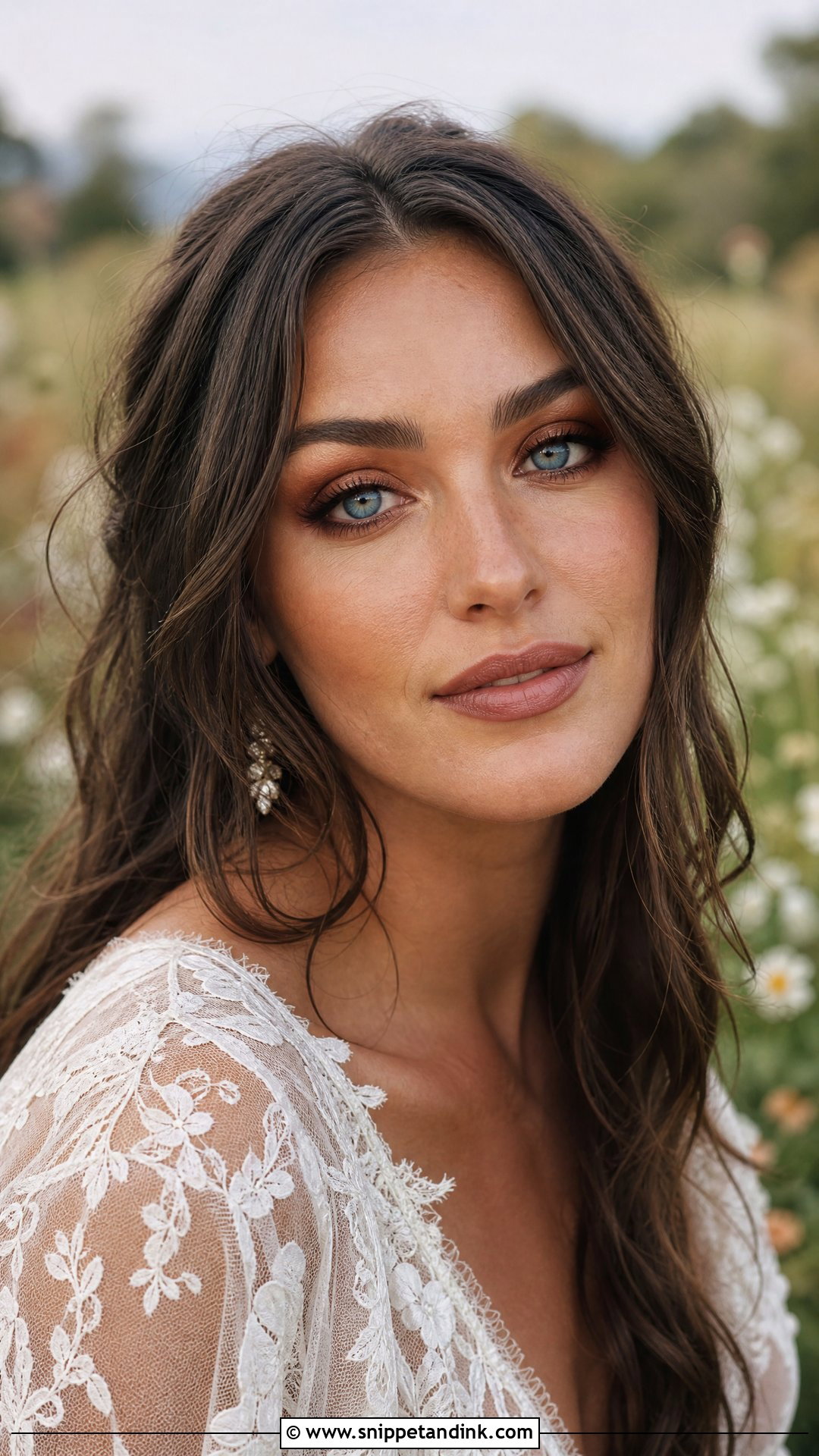 Boho Bridal Makeup For Blue Eyes Brunette - Snippet and Ink - 25 Bridal Makeup for Blue Eyes Brunette