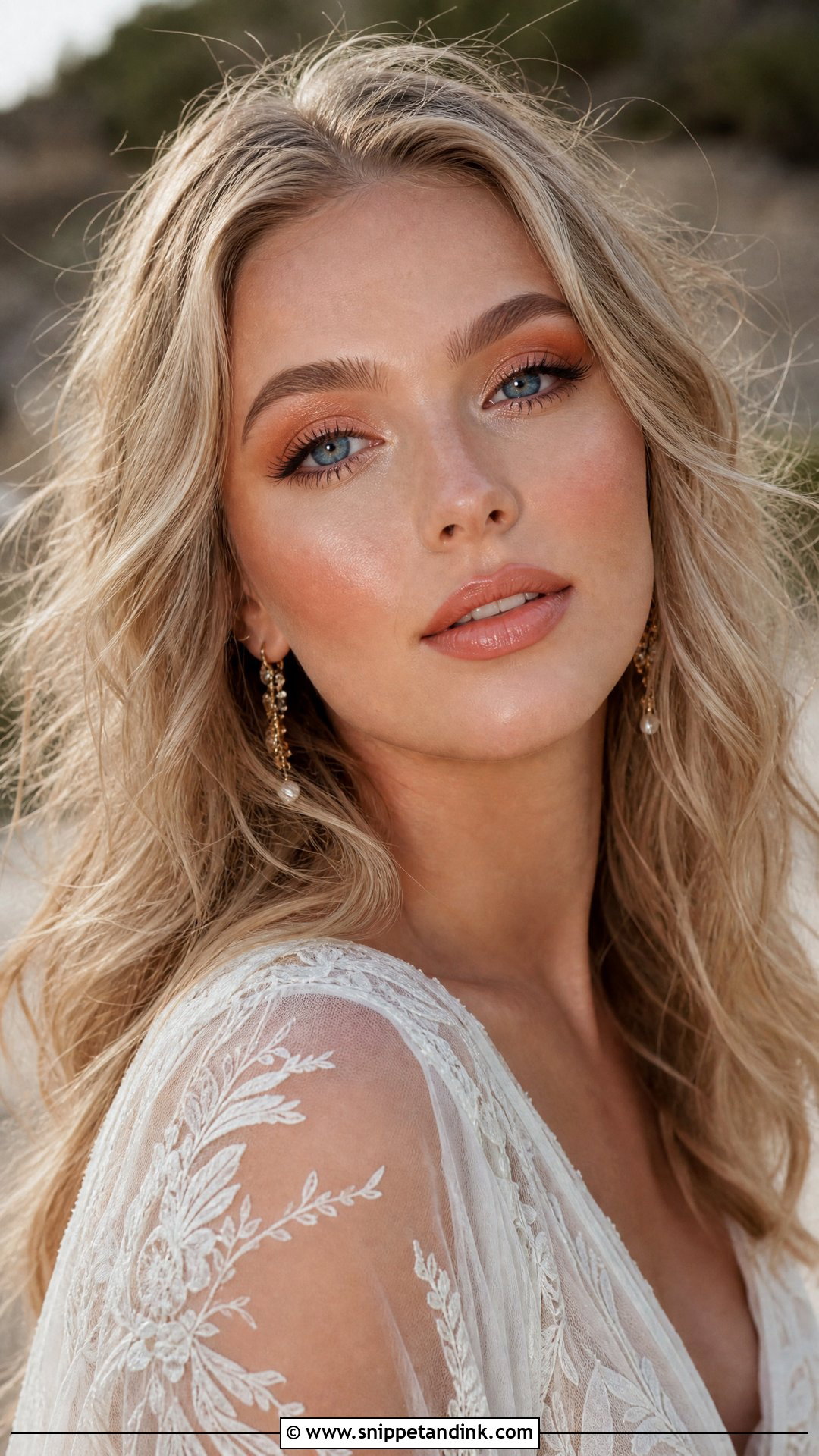 Boho Bridal Makeup For Blue Eyes - Snippet and Ink - 20 Boho Bridal Makeup Ideas