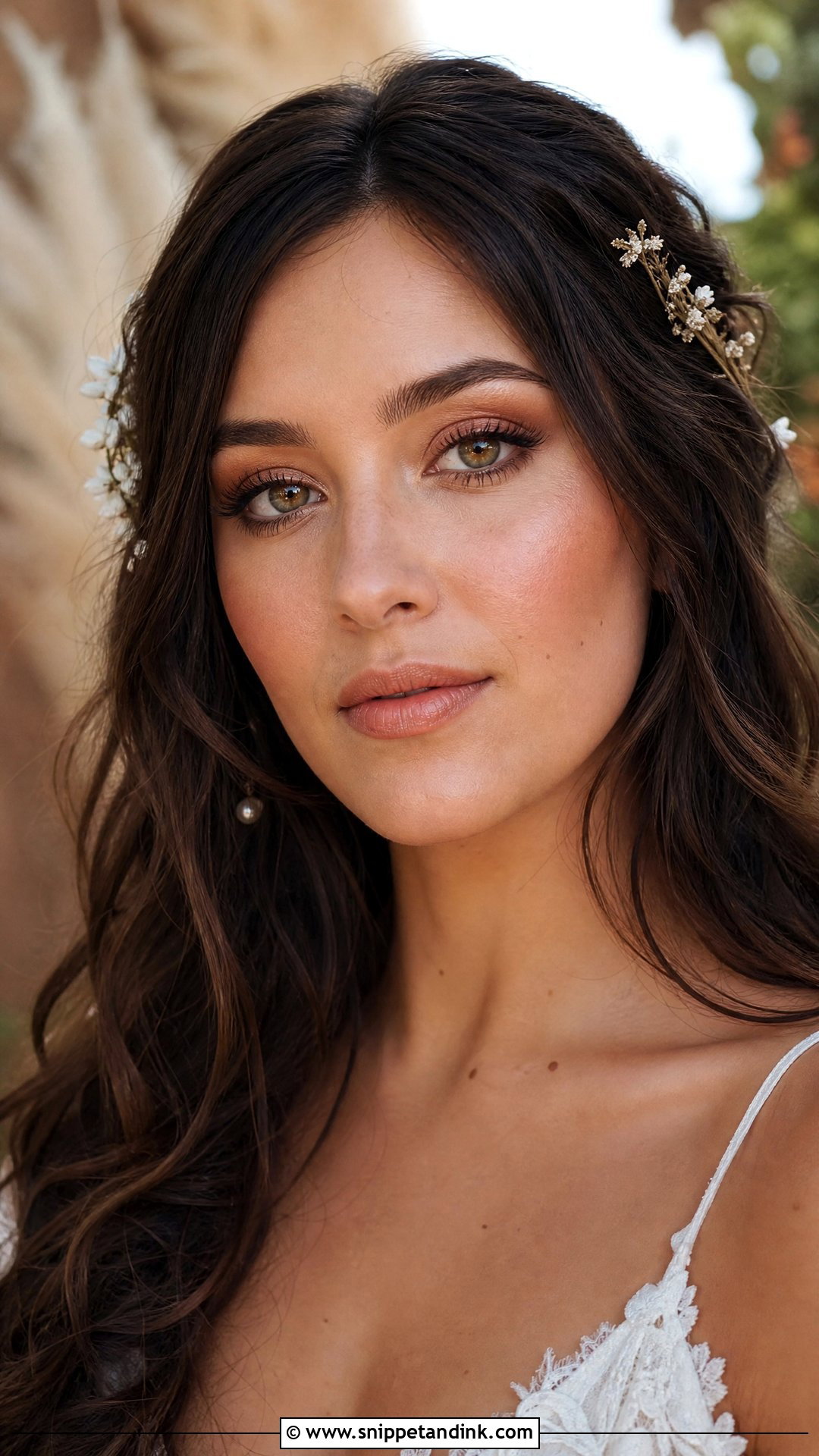 Boho Bridal Makeup For Hazel Eyes Brunette - Snippet and Ink - 20 Bridal Makeup for Hazel Eyes Brunette