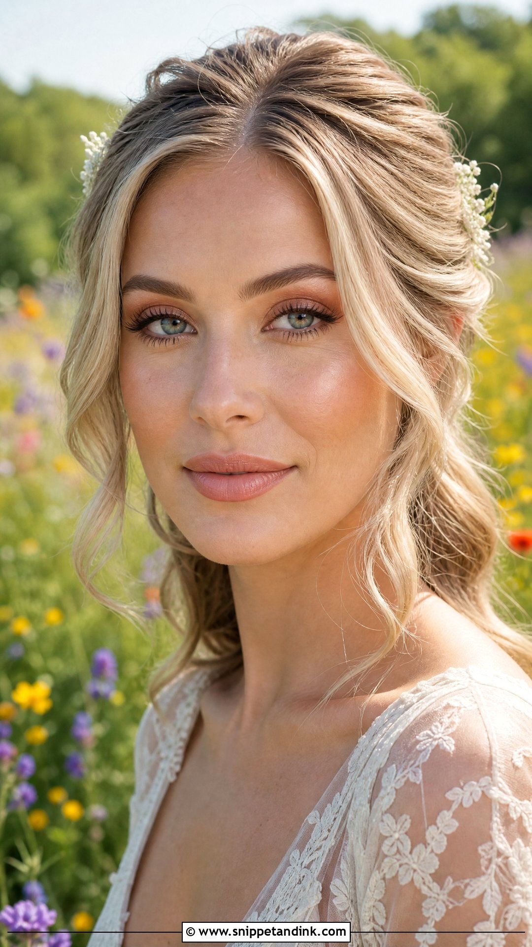 Boho Bridal Makeup With Nude Lip - Snippet and Ink - 20 Boho Bridal Makeup Ideas