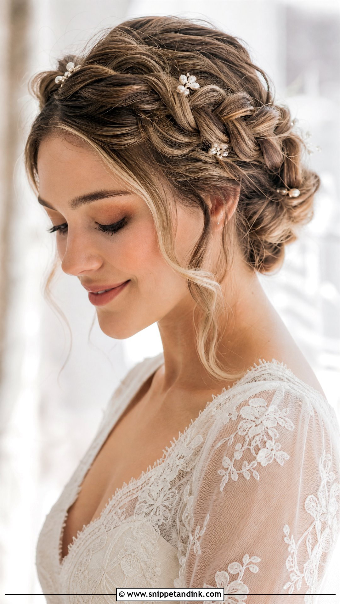 Boho Bridal Milkmaid Braid - Snippet and Ink - 15 Boho Bridal Hairstyles