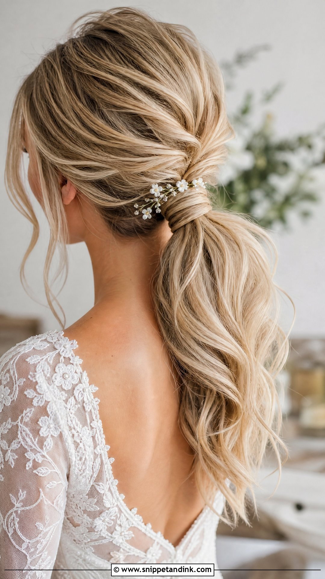 Boho Bridal Ponytail - Snippet and Ink - 15 Boho Bridal Hairstyles