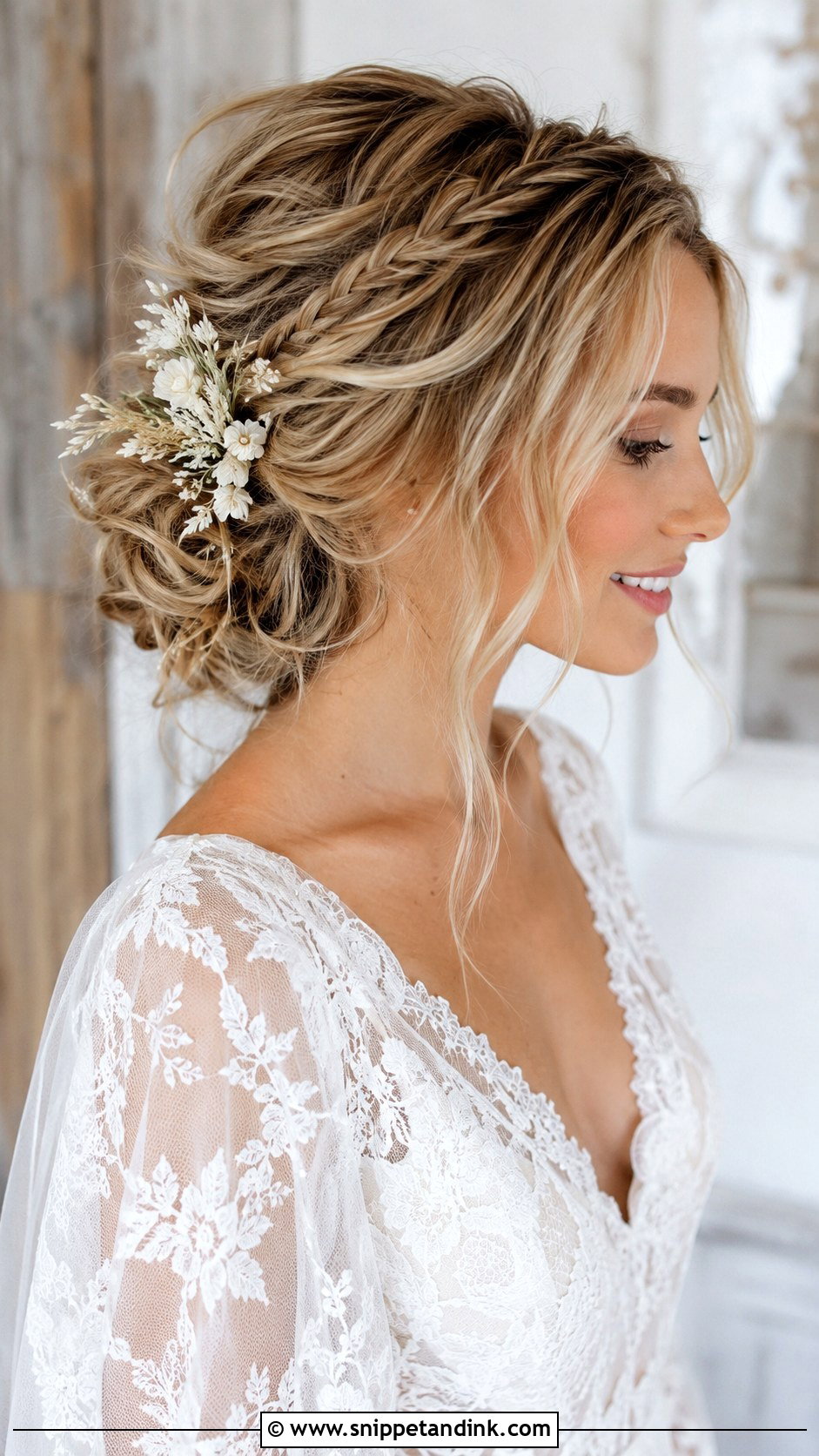 Boho Bridal Updo - Snippet and Ink - 15 Hair Up Bridal Styles