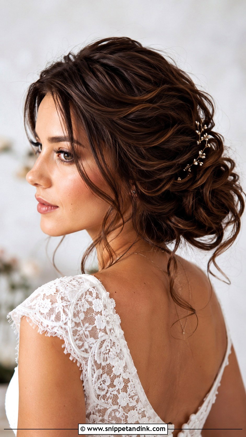 Boho Bridal Updo For Medium Hair - Snippet and Ink - 20 Boho Bridal Hair Updo Ideas