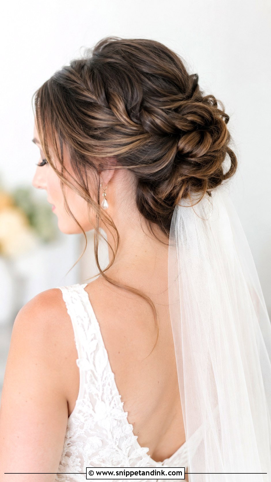 Boho Bridal Updo With Veil - Snippet and Ink - 20 Boho Bridal Hair Updo Ideas