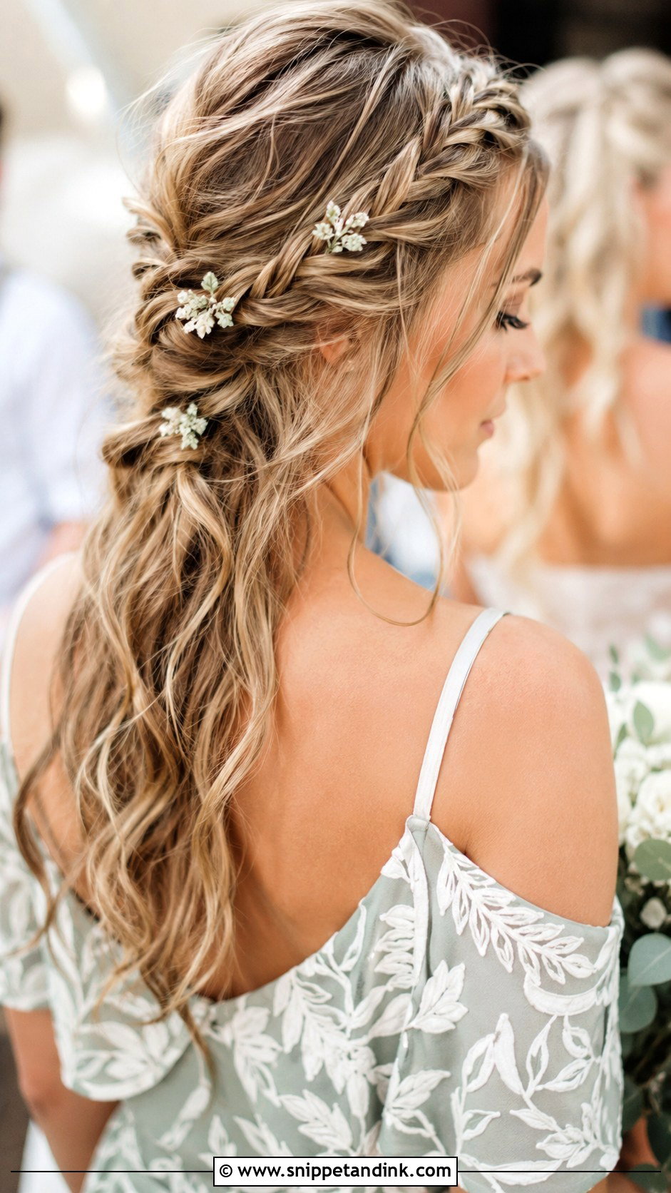 Boho Bridesmaid Braid - Snippet and Ink - 20 Bridesmaid Hair with Braid Ideas
