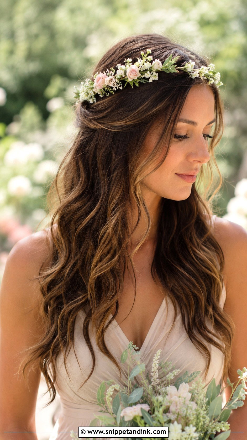 Boho Bridesmaid Flower Crown Hair - Snippet and Ink - 25 Boho Bridesmaid Hair Ideas