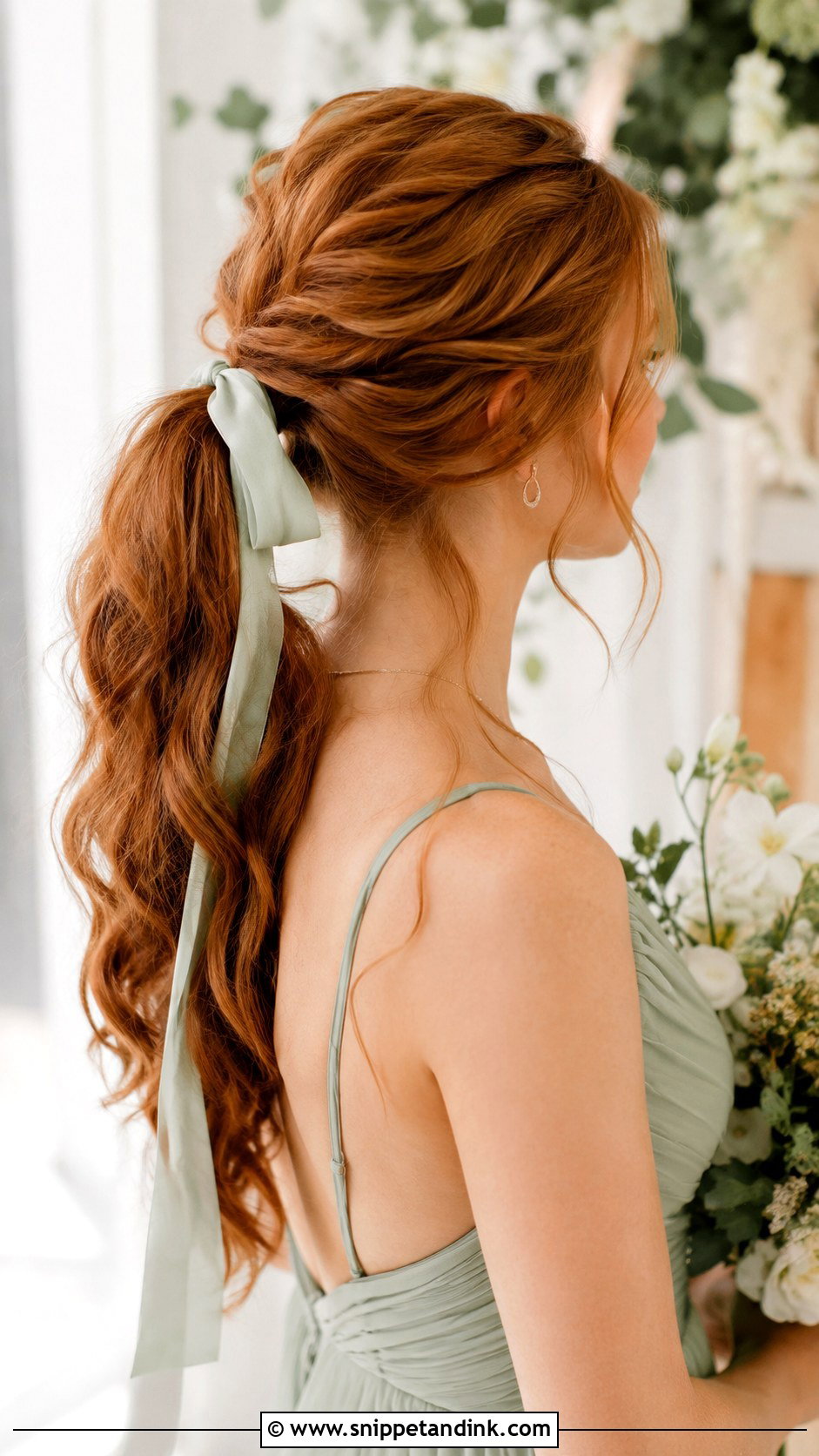 Boho Bridesmaid Hair With Ribbon - Snippet and Ink - 25 Boho Bridesmaid Hair Ideas