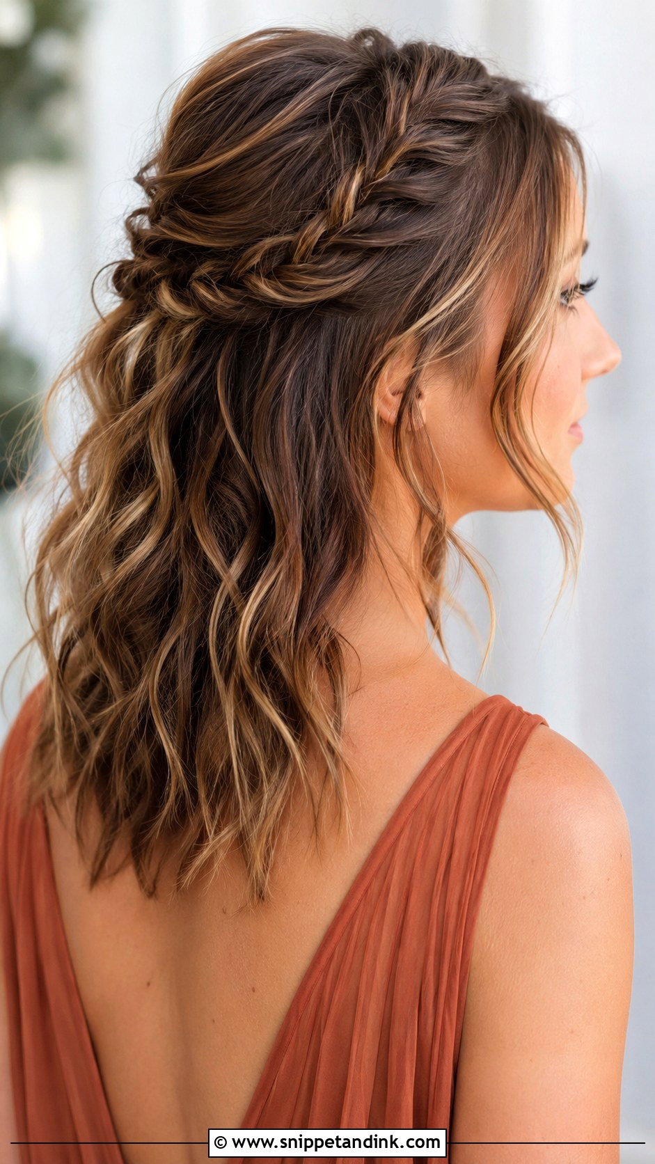 Boho Bridesmaid Hairstyle For Medium Hair - Snippet and Ink - 30 Bridesmaid Hairstyles Medium Length
