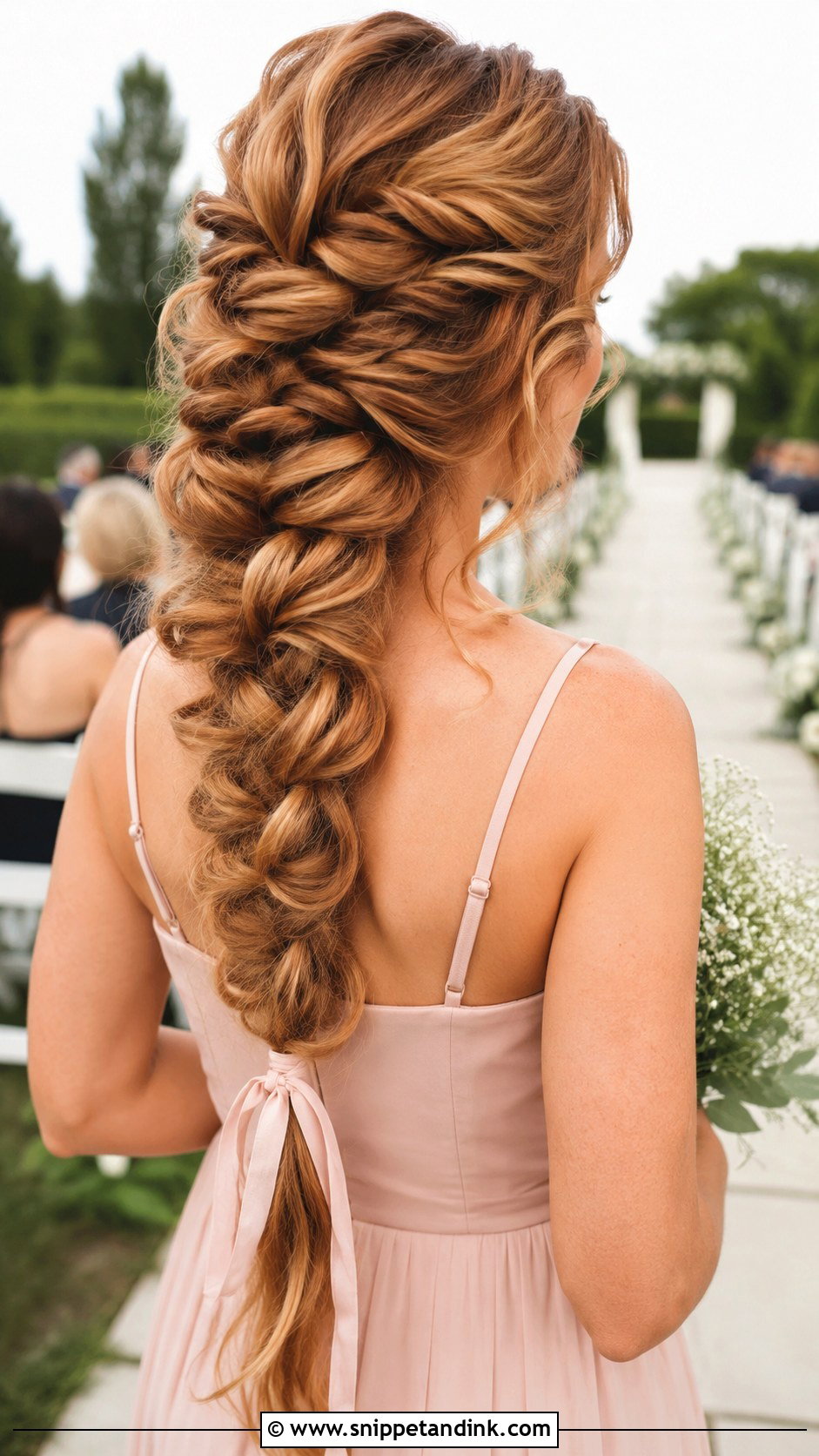 Boho Bridesmaid Long Hair Braid - Snippet and Ink - 25 Boho Bridesmaid Hair Ideas