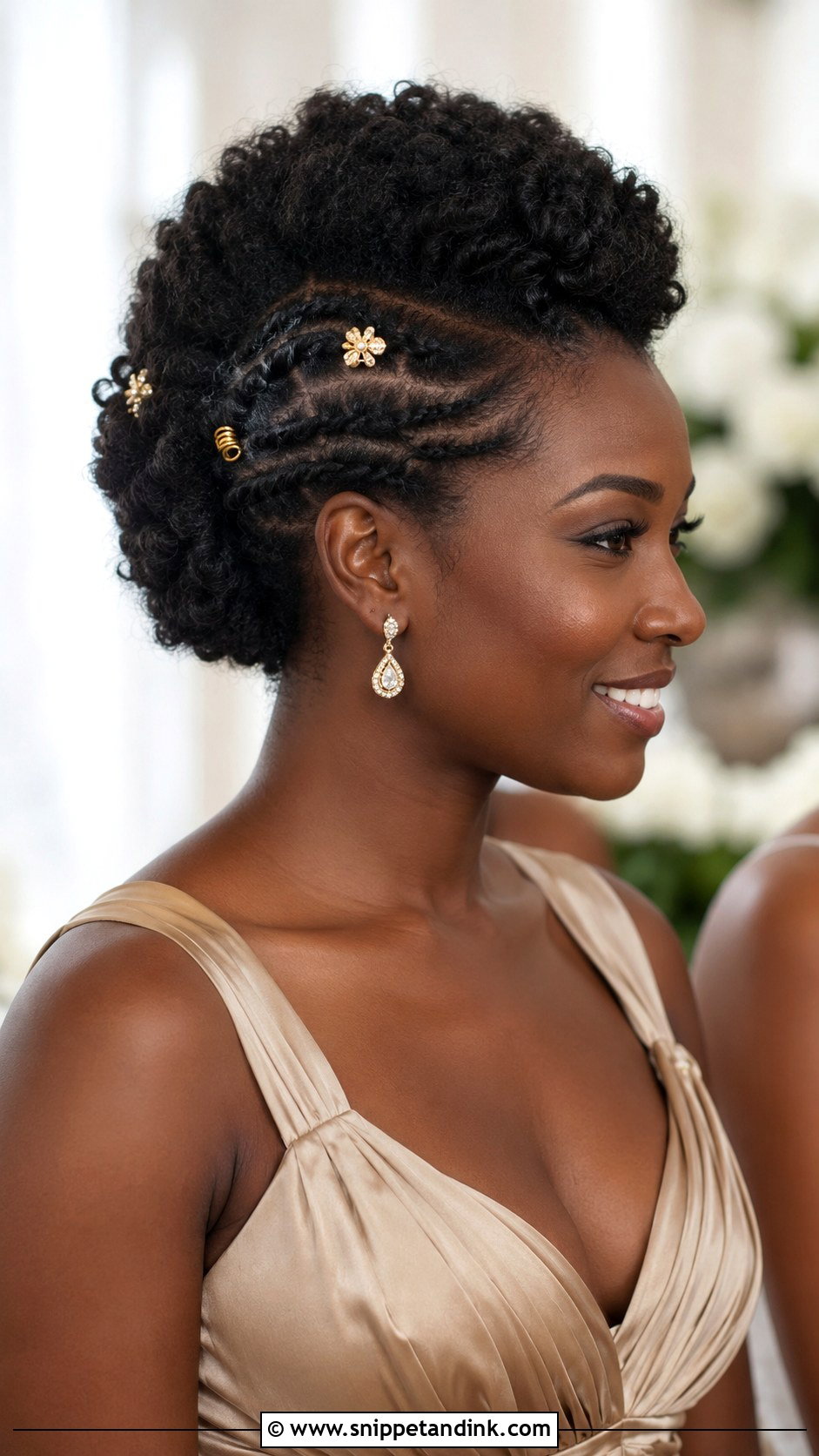Boho Bridesmaid Natural Hair Updo - Snippet and Ink - 25 Boho Bridesmaid Hair Ideas