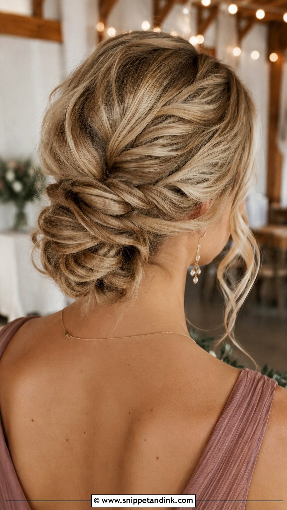 Boho Bridesmaid Textured Chignon - Snippet and Ink - 25 Boho Bridesmaid Hair Ideas