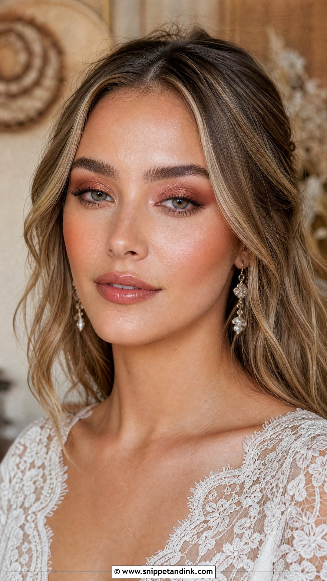 Boho Bronze Bridal Makeup - Snippet and Ink - 20 Bronzey Glowy Bridal Makeup Ideas