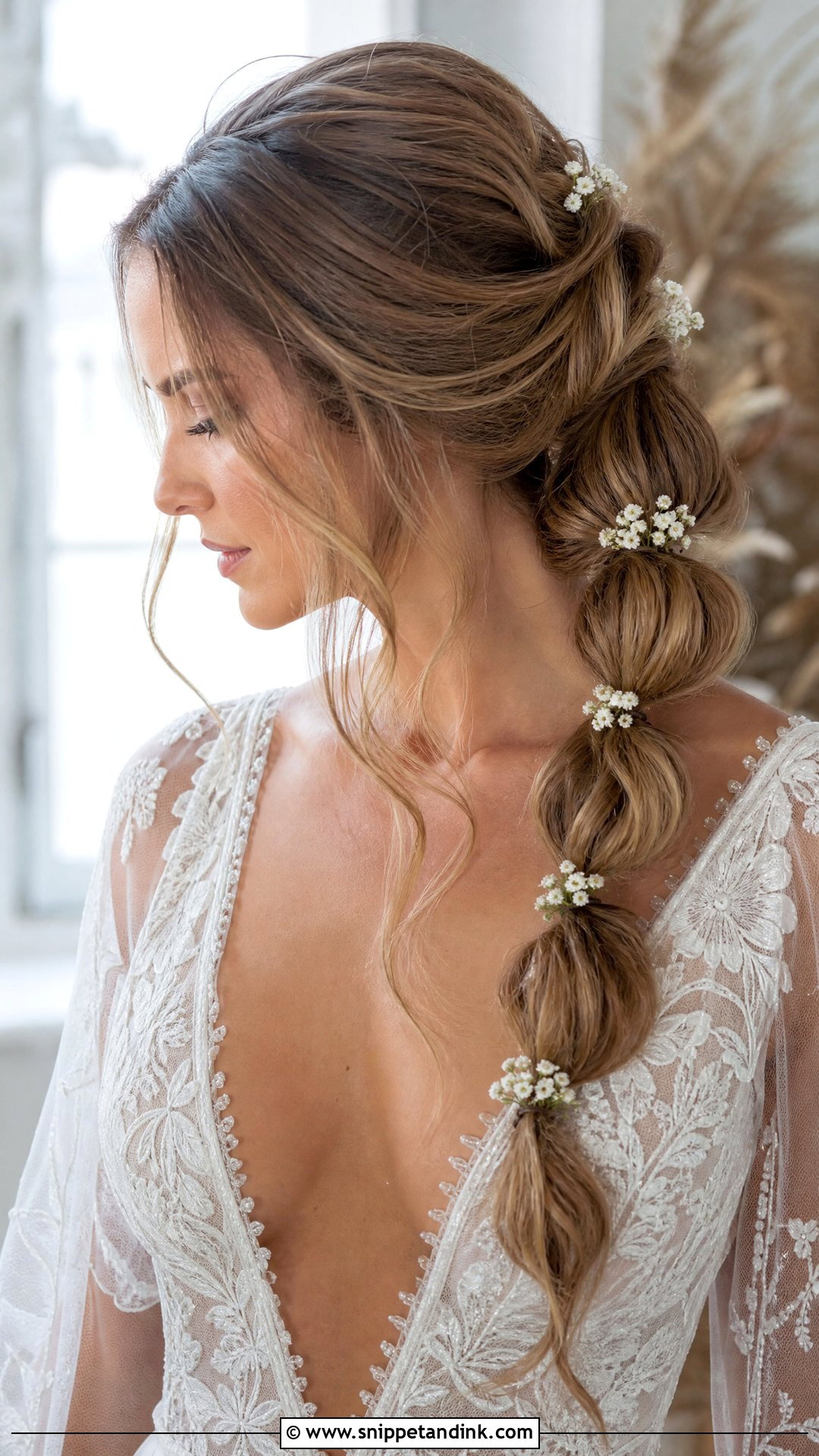 Boho Bubble Braid Wedding Hairstyle - Snippet and Ink - 20 Casual Wedding Hair Ideas