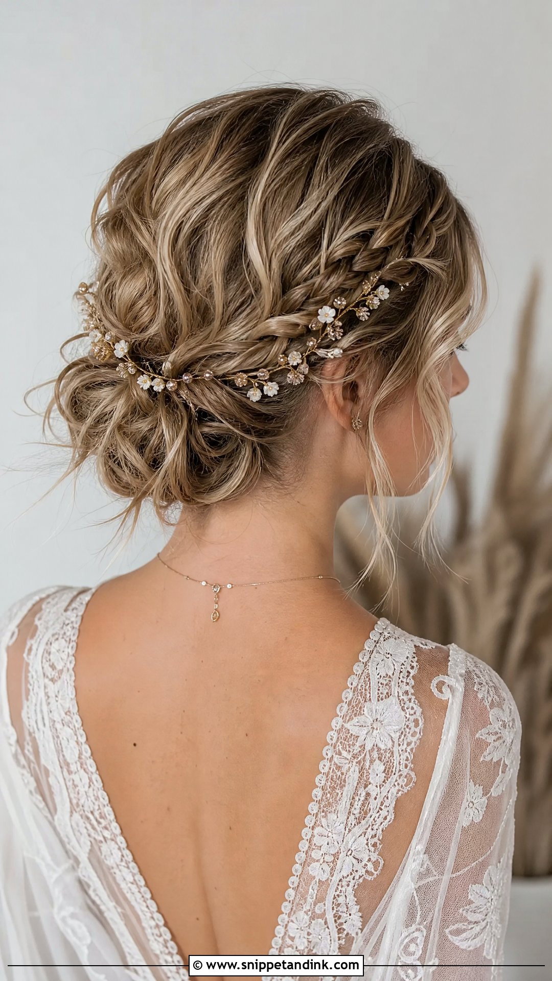 Boho Bun For Short Hair Wedding - Snippet and Ink - 15 Bun for Short Hair Wedding Ideas
