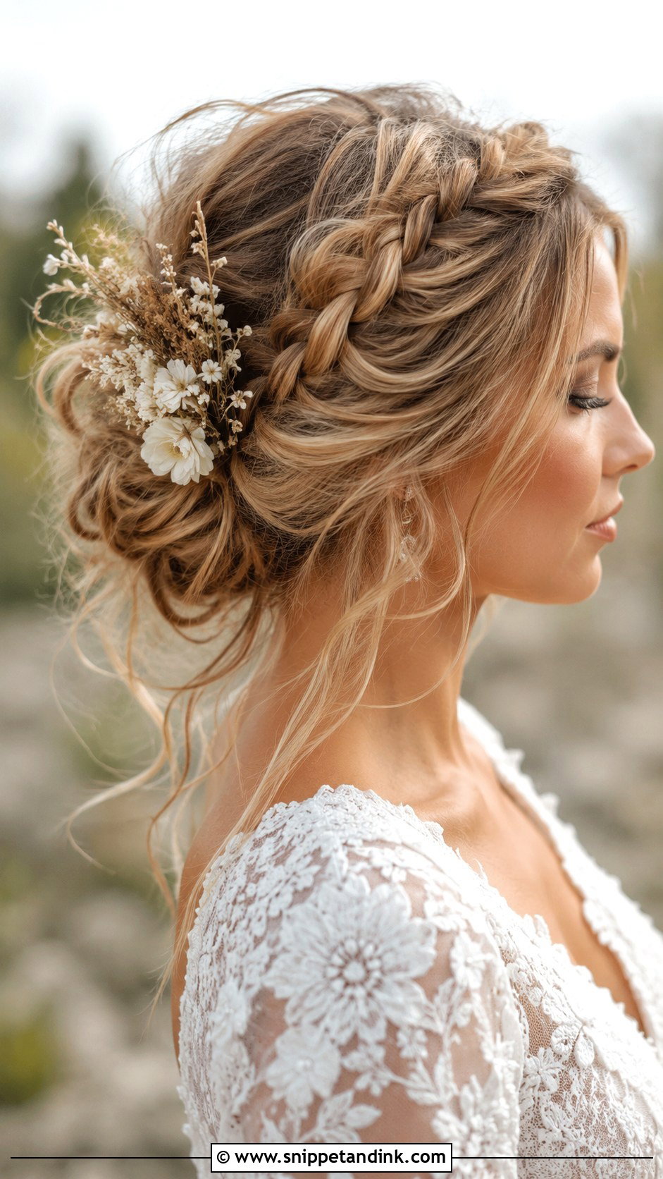 Boho Bun Wedding Hairstyle - Snippet and Ink - 30 Wedding Hair Bun Ideas