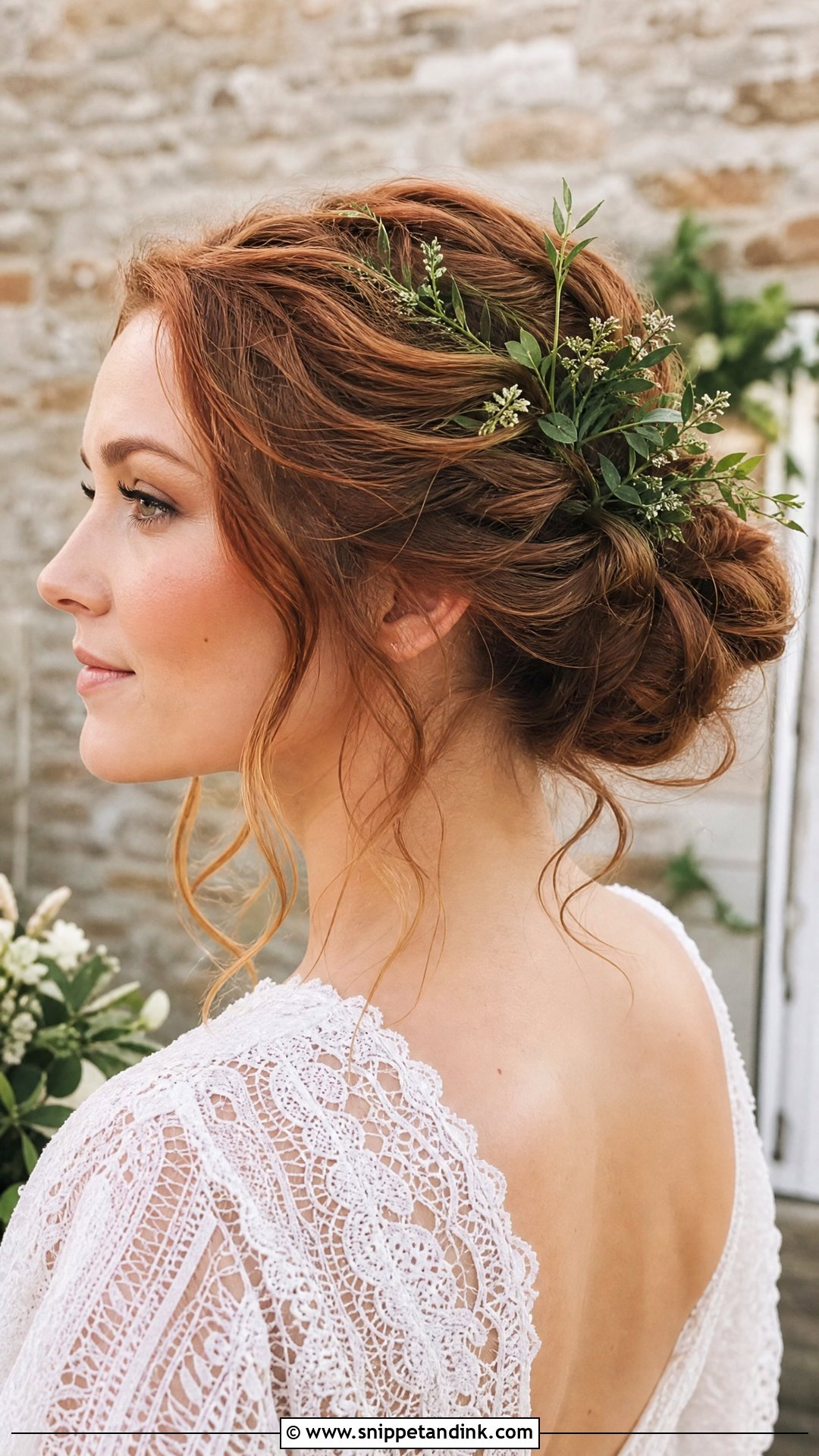 Boho Bun With Loose Tendrils - Snippet and Ink - 20 Relaxed Wedding Hair Ideas