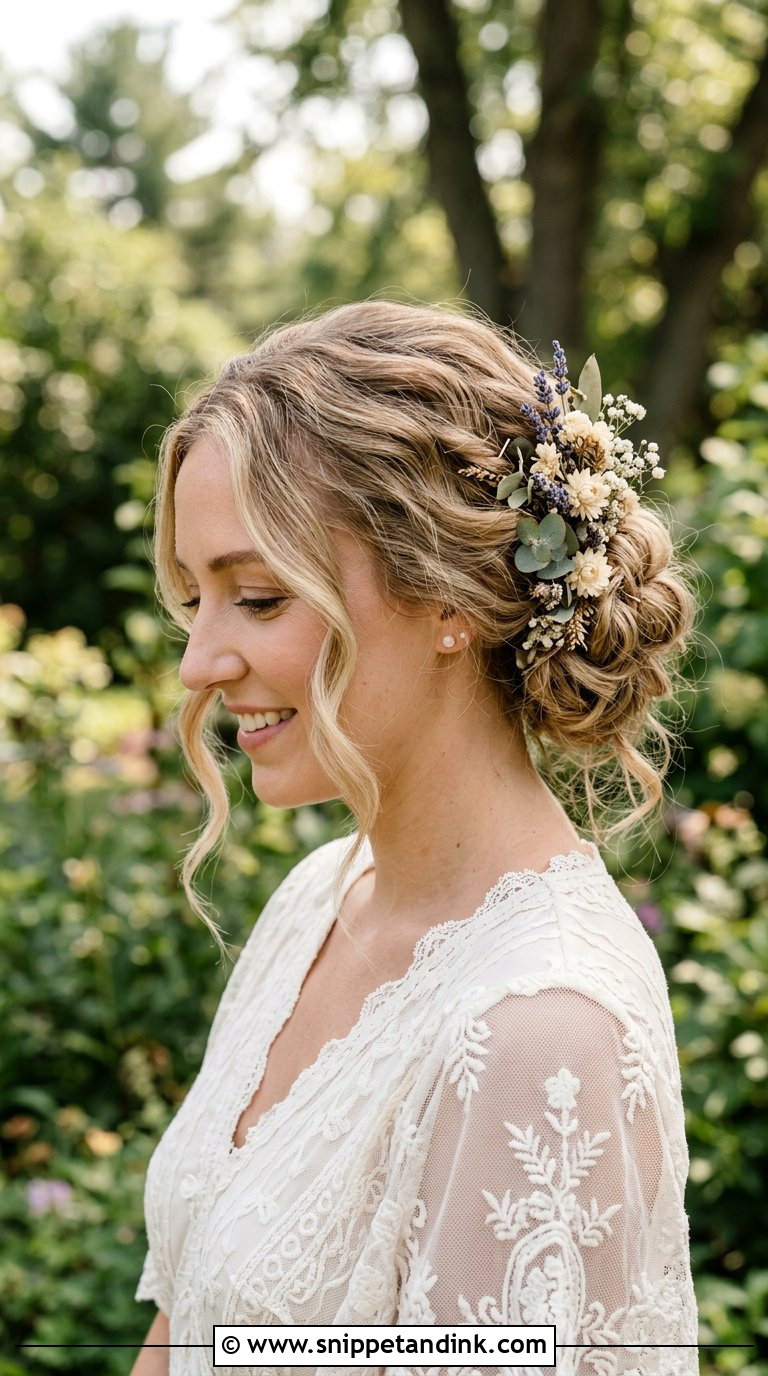 Boho Bun for Wedding - Snippet and Ink - 20 Bun Hairstyle for Wedding Ideas