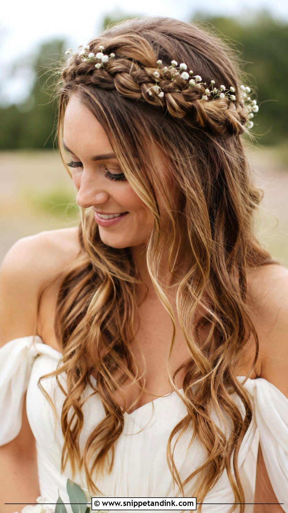 Boho Crown Braid - Snippet and Ink - 30 Bridemaids Hairstyles