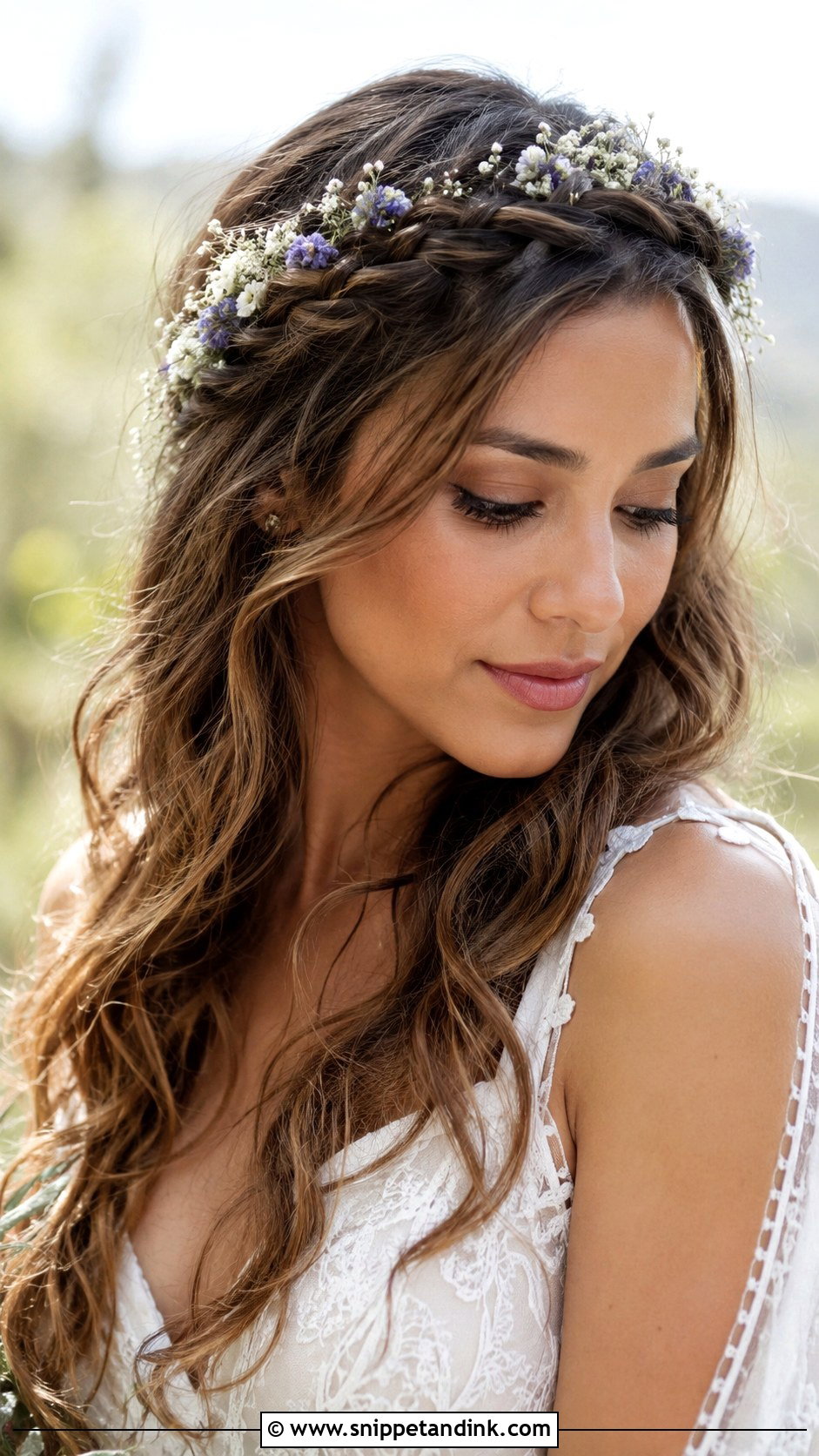 Boho Crown Braid - Snippet and Ink - 30 Timeless Bridal Hair Ideas