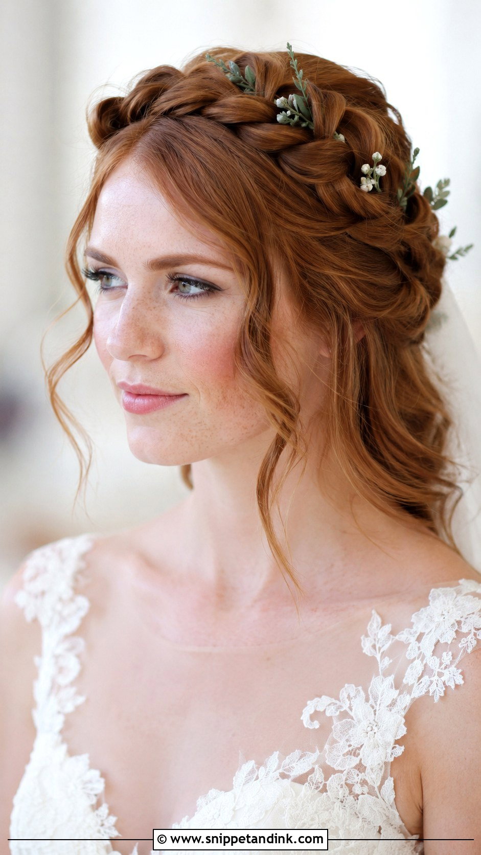 Boho Crown Braid Wedding Hair - Snippet and Ink - 20 Boho Wedding Hairstyles for Long Hair